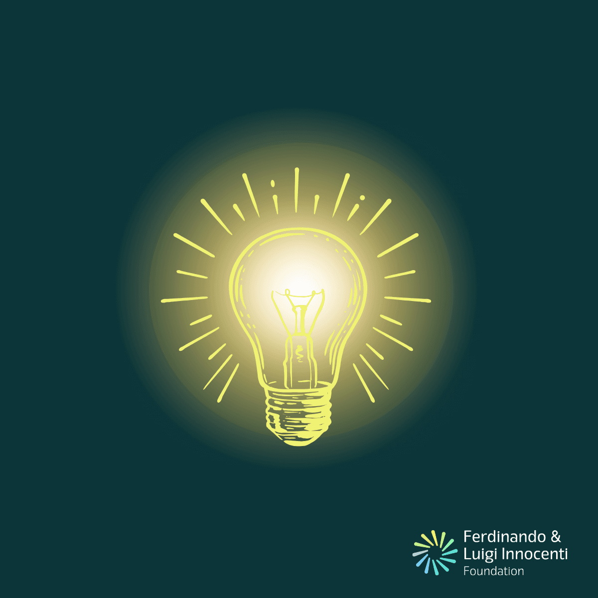a bright yellow glowing light bulb